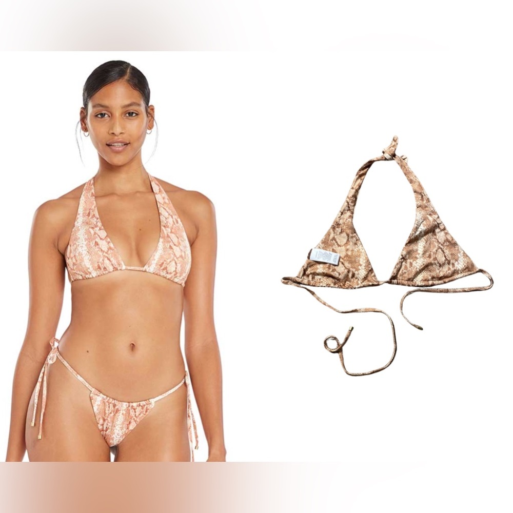 Vitamin A Milana Convertable Bikini Top Snake Sand size XS NWT